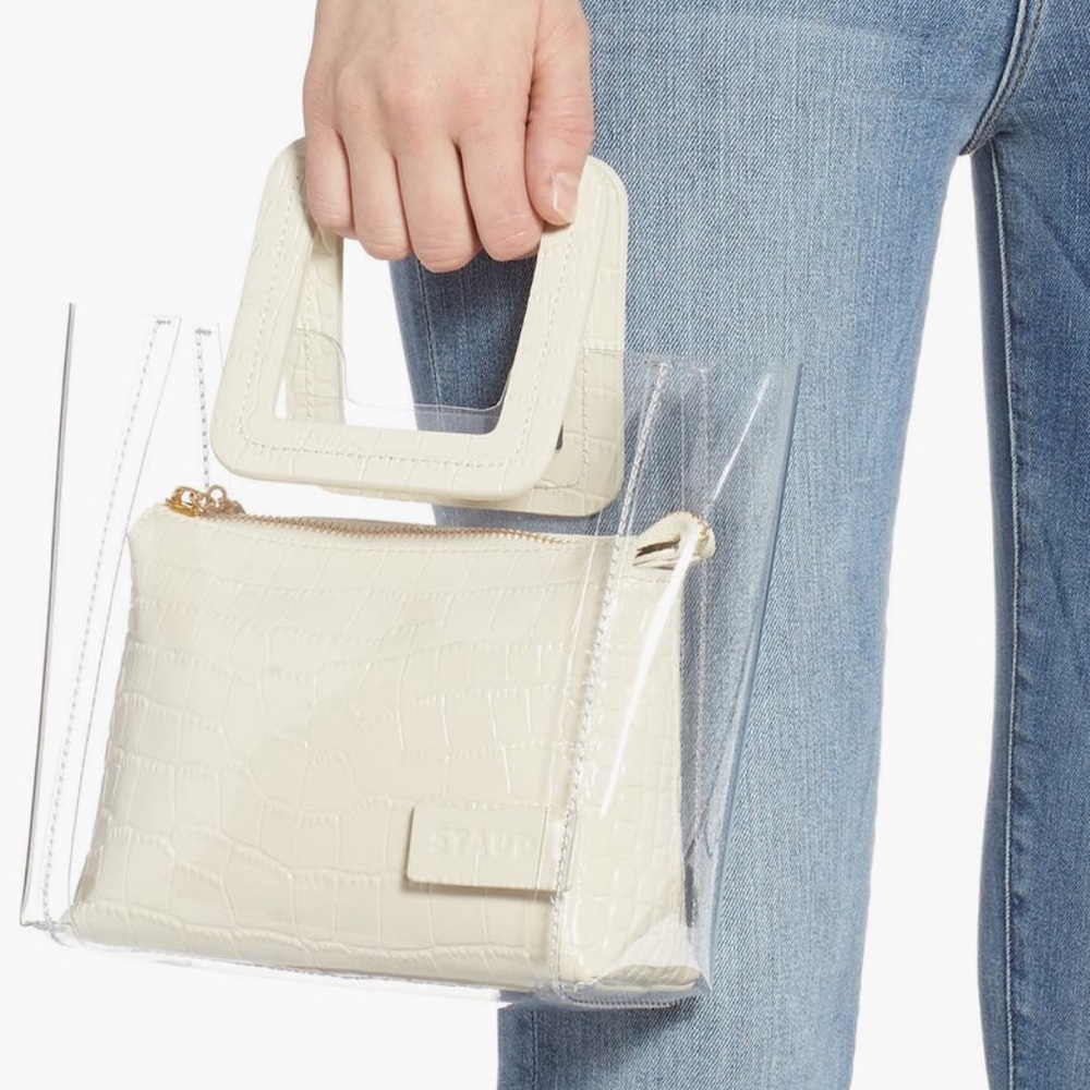 STAUD Mini Shirley Transparent Handbag